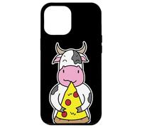 Fetta di pizza allegra che abbraccia la mucca Custodia per iPhone 12 Pro Max
