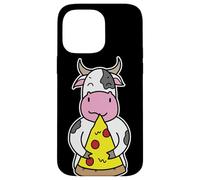 Fetta di pizza allegra che abbraccia la mucca Custodia per iPhone 14 Pro Max