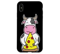 Fetta di pizza allegra che abbraccia la mucca Custodia per iPhone XS Max