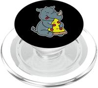 Fetta di pizza con rinoceronte orgoglioso che abbraccia PopSockets PopGrip per MagSafe