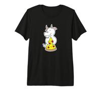 Fetta di Pizza Happy Goat Hugging Maglietta Premium