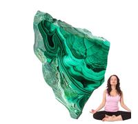 Fetta lucidata di malachite naturale, di malachite - Fette di malachite grezza di pietra di naturale - per la lavorazione di pietre preziose Pietra da meditazione per raccolta di rocce per s
