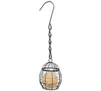 Fettball-Futterstation - Eichhörnchensichere Metall-Futterstation Wildvögel Mit Haken | Wetterfester Fetthalter Für Meisenknödel | Für Garten, Terrasse, Balkon Und Fensterbank Outdoor