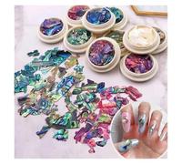 Fette di conchiglia di abalone irregolari, Abalone Shell strass decorazioni for unghie TCST2014A irregolare 10g(TCST2014A 200g)