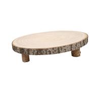 Fette di legno che servono la torta nuziale e la tavola di formaggio pianta di