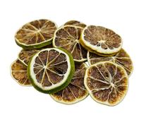 Fette di Lime Essiccate Premium 25g - 1,95Kg - 100% Naturali, Guarnizione di Agrumi Commestibile per Cocktail, Tè e Pasticceria - Citrus aurantiifolia (220 grammi)