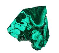 Fette Di Malachite Grezza - Superficie Semi Lucidata, Strati Bordi Lisci | Elemento Di Guarigione Artistica, Fascino Minerale Ruvido, Esemplare Di Collezione Di Rocce Per Il Posizionamento Del Serbato