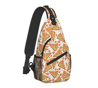 Fette Di Pizza Con Pomodori E Funghi Borsa A Tracolla Per Donna Uomo, Borse A Tracolla A Tracolla Modello Cibo Divertente Zaino A Tracolla Casual Borsa A Petto Da Viaggio Escursionismo Zainetto Per Al