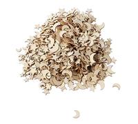 Fette di ritaglio di Wood Moon Star 1000 pezzi forme di legno di artigianato fai -da -te per decorazioni per le vacanze matrimoni decorazioni per la doccia per bambini decorazioni
