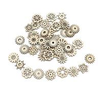 Fette per l'artigianato del legno Unfinished Wooden Flower Cutout Discs Pack Of 20 3cm