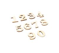 Fette per l'artigianato del legno Wood Numbers Cutouts 3cm x 3cm x 0.3cm Pack of 10 for DIY Crafts Decorations