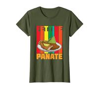 Fettine Panate Italy Italian Schnitzel Pasta Milano Maglietta, Donna, Oliva, S