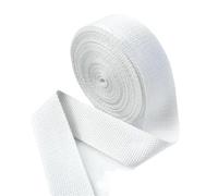 Fettuccia Cotone 4 Metri 1.3mm Nastri di Tessitura di Cotone Spesso 20-50MM Zaini Cinghia Fascia Nastri for Indumenti Cintura Cucito Fai da Te Accessori Decorativi(White,20mm)