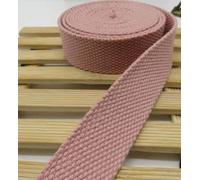 Fettuccia in cotone, Cinghia in poliestere e cotone resistente multicolore 32 mm x 5 m(Light Pink)
