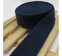 Fettuccia in cotone, Cinghia in poliestere e cotone resistente multicolore 32 mm x 5 m(Navy Blue)