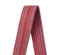 Fettuccia in cotone, cinghie in fettuccia, Polyester Cotton Webbing Strap Multicolor 1-5M x 20-34mm For DIY Sewing(Red-25mm,3Meters)