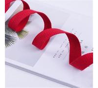 Fettuccia in cotone, Fettuccia in poliestere e cotone, larghezza 25 mm, 10 metri, multicolore(Red)