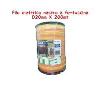 Fettuccia in polietilene filo per Recinto Elettrico 20mm X 200 M. 0,16mm