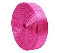 Fettuccia in polipropilene, cinghia in nylon da 1 pollice di larghezza, multicolor, dimensioni multiple for guinzaglio for animali carico(Rose Red,5 yard)