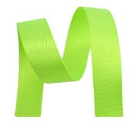 Fettuccia in polipropilene, cinghia in nylon da 1 pollice di larghezza, multicolor, dimensioni multiple for guinzaglio for animali carico(Bright Green,10 yard)