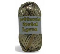 Fettuccia Metal Lycra Mas per Borse a Uncinetto 100 gr elasticizata (ORO BIANCO 1)