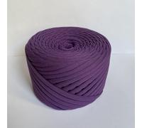 Fettuccia per Borse a Uncinetto e Maglia, 100% Cotone Certificata Oeko-Tex, 7-9 mm, 100-120 m, 350g. Ideale per Borse, Ceste, Decorazioni Casa e Accessori Handmade. Lavabile. Colore Melanzana