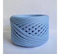 Fettuccia per Borse a Uncinetto e Maglia, 100% Cotone Certificata Oeko-Tex, 7-9 mm, 100-120 m, 350g. Ideale per Borse, Ceste, Decorazioni Casa e Accessori Handmade. Lavabile. Coloe Azzurro