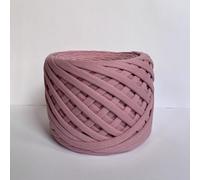 Fettuccia per Borse a Uncinetto e Maglia, 100% Cotone Certificata Oeko-Tex, 7-9 mm, 100-120 m, 350g. Ideale per Borse, Ceste, Decorazioni Casa e Accessori Handmade. Lavabile. Color Rosa Cipria
