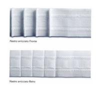 Fettuccia per tenda bianca 2 fili e 2 tasche H 6,5 CM - Confezione: Confezione da 25 mt