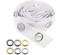 Fettuccia per tende con borchie colorate al metro - Colore principale: Bronzo Bianco