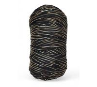 Fettuccia SOFT SHINE Lycra per Borse Fai da Te, 400 gr, 105 mt, Ideale per Borse e Pochette, vari colori (Nero gold)