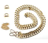 fettuccia SWAN STAR per realizzare borse handmade, filato leggero e resistente da 100g x 40m colorazioni cangianti, prodotto 95% polyestere e 5% spandex (fettuccia, SET ACCESSORI - ORO)