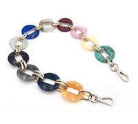 fettuccia SWAN STAR per realizzare borse handmade, filato leggero e resistente da 100g x 40m colorazioni cangianti, prodotto 95% polyestere e 5% spandex (ACCESSORI, catena resina 60 cm mix)