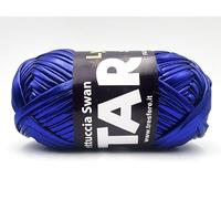 fettuccia SWAN STAR per realizzare borse handmade, filato leggero e resistente da 100g x 40m colorazioni cangianti, prodotto 95% polyestere e 5% spandex (fettuccia, bluette - 16)