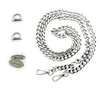 fettuccia SWAN STAR per realizzare borse handmade, set accessori con tracolla (fettuccia, SET ACCESSORI - ARGENTO)