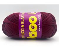 fettuccia waoo lycra, gomitolone da 300g - 100% acrilico spandex per creazioni alla moda (bordeaux - 40)