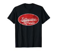Fettuccine Alfredo Vintage Varsity Pasta Graphic Maglietta