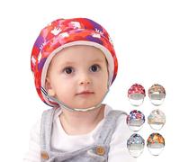 Fettwal Caschetto Primi Passi, Primi Passi Per Bambini, Casco Per Bambini, Adatto a bambini da 0.5 a 3 anni, Casco Bambina Bambino Ragazzino (Orso Rosso)