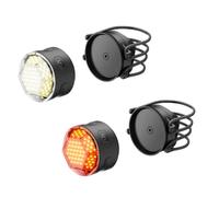 SHAPEHEART Light_Mini_Redwhite Luce per bicicletta Anteriore e Posteriore Adulto Unisex, Nero, Singolo