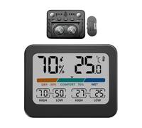 Feuchtigkeits- Und Temperatur-Überwachungsgerät - Digitales Hygrometer Mit Großem Farbdisplay | Thermo-Hygrometer Für Innenräume, Kinderzimmer, Badezimmer, Auto, Büro, Schlafzimmer, Wohnzimmer