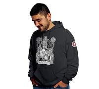 Feudalesimo e Libertà Chi Vuol Esser lieto Sia del doman Non c'è certezza - Felpa Unisex - Carnevale - Memento Mori - Felpa Nera con Cappuccio - XL