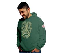 Feudalesimo e Libertà Ent - I Am at Home Among The Trees - Felpa Unisex - Il Signore degli Anelli - Alberi - Felpa con Cappuccio Verde - XL