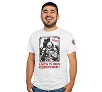 Feudalesimo e Libertà Luca Ti Son Genitore - Darth Vade r - T-Shirt Uomo - Guerre Stellari - Maglietta a Manica Corta 100% Cotone Organico - L