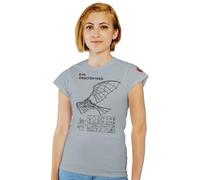 Feudalesimo e Libertà Ornitottero - Plebea - T-Shirt da Donna Grigia - Vichinghi - Medioevo - Maglia Girocollo 100% Cotone - L