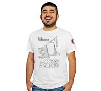 Feudalesimo e Libertà Trabucco - Plebea - T-Shirt da Uomo Bianca - Vichinghi - Medioevo - Maglia Girocollo 100% Cotone - XL