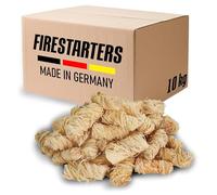 FEUER PRIMUS eco accendi-fuoco (10 kg) circa 800 pezzi, anche come (3 kg + 5 kg), accendino ecologico per barbecue, camino, stufa, lana di legno, accendifuoco (10kg)