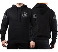 FEUER1 Felpa con cappuccio Black L.A.P.D. SWAT, California, Patchdesign, Nero , XXL