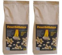 Feuerbällchen RaiffeisenWaren Kaminanzünder, Accendifuoco, (accendino ecologico a base di prodotti naturali - cera, legno naturale; resistente all'umidità; tempo di combustione circa 10 min) 5 kg