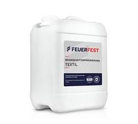 FEUERFEST Impermeabilizzante Ignifugo Tessuto - Certificato DIN 4102-B1 & OEKO-TEX Standard 100 - Impregnante Ignifugo per Tessili Alta Performance Incolore Senza Solventi - A Spray o Immersione 5 L