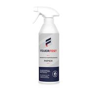 FEUERFEST Impregnante Ignifugo per Carta Cartone Paglia - Liquido Ignifugo Alta Performance è Certificato DIN 4102-B1, Incolore e Senza Solventi - Antincendio e Ideale per Decorazioni 500 ml